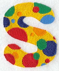 Polka Dot Letter S (3 inch)