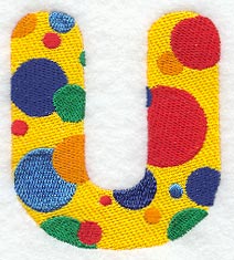 Polka Dot Letter U (3 inch)