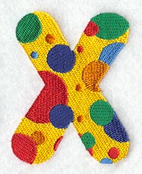 Polka Dot Letter X (3 inch)