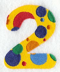 Polka Dot Number 2 (3 inch)