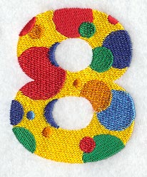 Polka Dot Number 8 (3 inch)