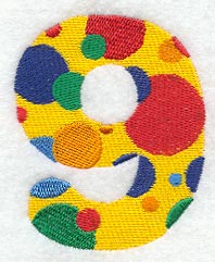 Polka Dot Number 9 (3 inch)