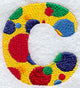Polka Dot Letter C (3 inch)