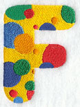 Polka Dot Letter F (3 inch)