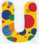 Polka Dot Letter U (3 inch)