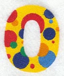 Polka Dot Number 0 (3 inch)