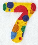 Polka Dot Number 7 (3 inch)