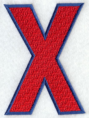 Letter-filled X (5 inch)