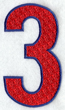 Number-filled 3 (5 inch)