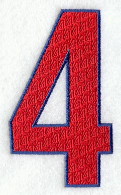 Number-filled 4 (5 inch)
