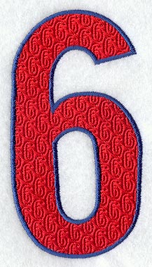 Number-filled 6 (5 inch)