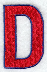 Letter-filled D (5 inch)