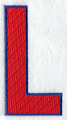Letter-filled L (5 inch)