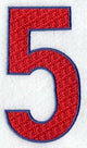 Number-filled 5 (5 inch)