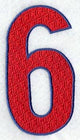 Number-filled 6 (5 inch)