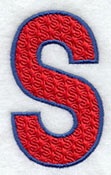 Letter-filled S (5 inch)