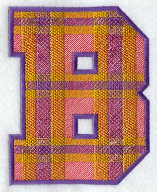 Plaid Letter B (5 inch)