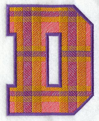 Plaid Letter D (5 inch)