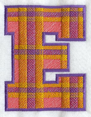 Plaid Letter E (5 inch)