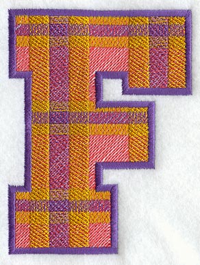 Plaid Letter F (5 inch)