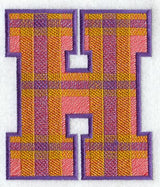 Plaid Letter H (5 inch)