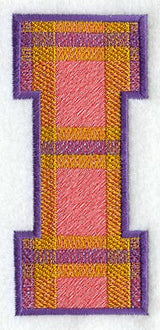 Plaid Letter I (5 inch)
