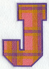 Plaid Letter J (5 inch)