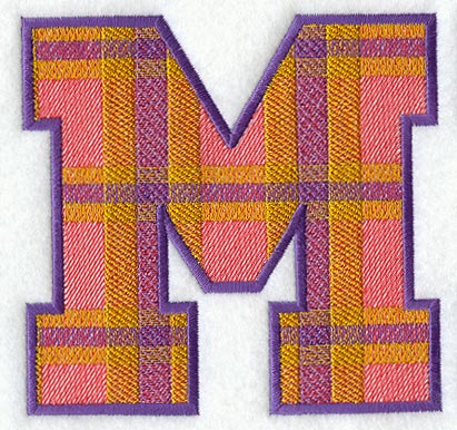 Plaid Letter M (5 inch)