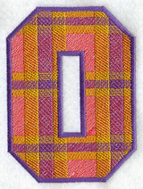 Plaid Letter O (5 inch)
