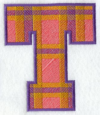 Plaid Letter T (5 inch)