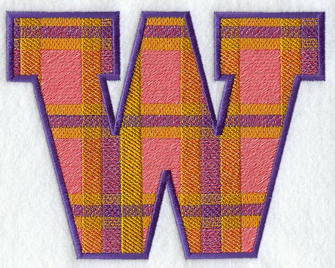 Plaid Letter W (5 inch)