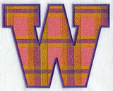 Plaid Letter W (5 inch)