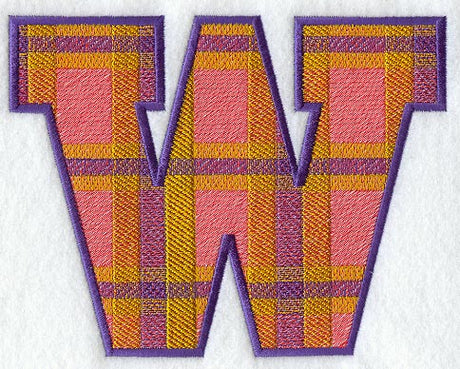 Plaid Letter W (5 inch)