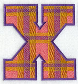 Plaid Letter X (5 inch)
