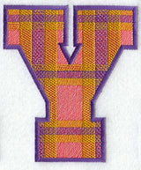 Plaid Letter Y (5 inch)