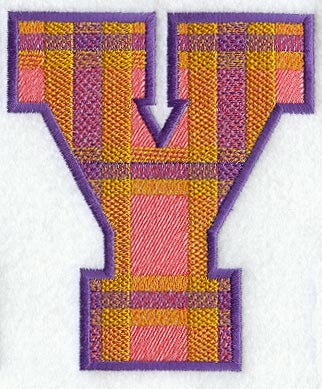 Plaid Letter Y (5 inch)