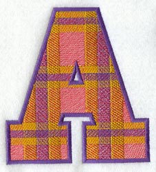 Plaid Letter A (5 inch)