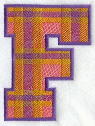 Plaid Letter F (5 inch)