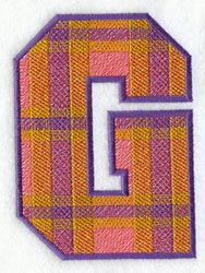 Plaid Letter G (5 inch)