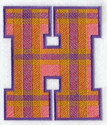 Plaid Letter H (5 inch)