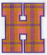 Plaid Letter H (5 inch)
