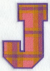 Plaid Letter J (5 inch)