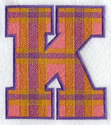 Plaid Letter K (5 inch)