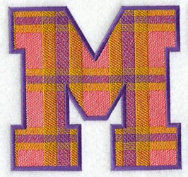 Plaid Letter M (5 inch)