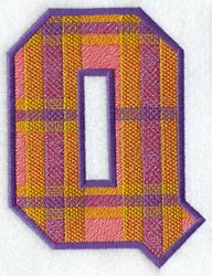 Plaid Letter Q (5 inch)