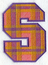 Plaid Letter S (5 inch)
