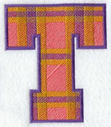 Plaid Letter T (5 inch)