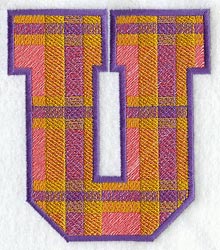 Plaid Letter U (5 inch)