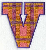 Plaid Letter V (5 inch)