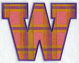 Plaid Letter W (5 inch)